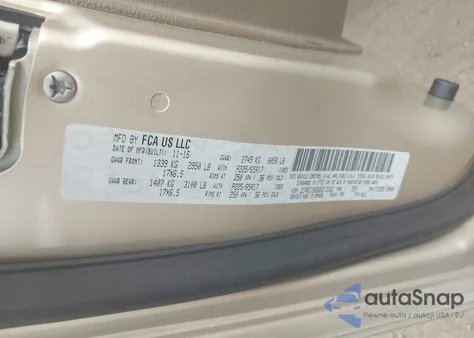 2016 Chrysler Town & Country Touring z USA, uszkodzony, nr VIN 2C4RC1BG8GR213163